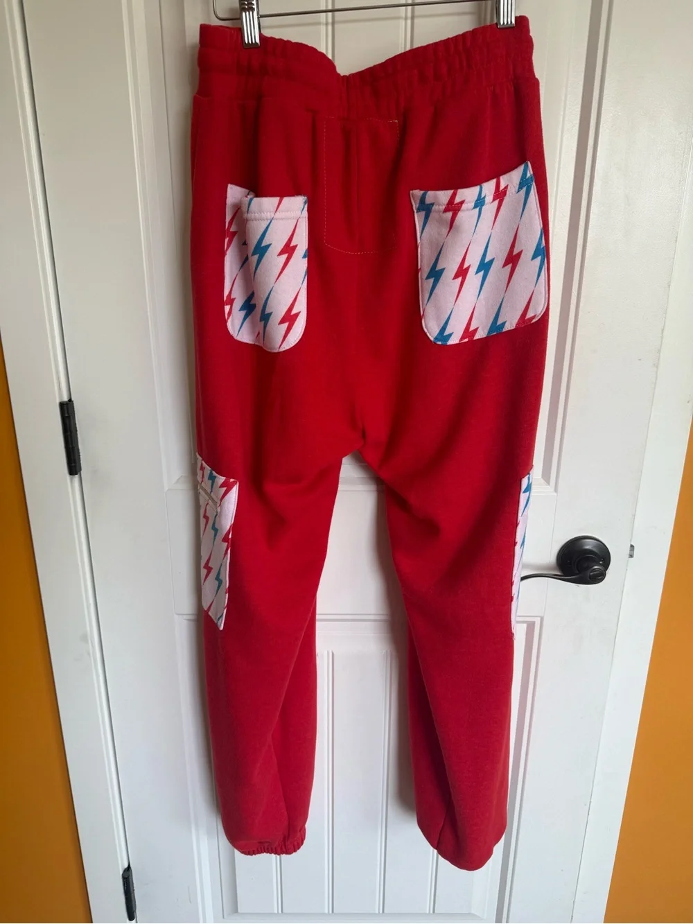 Aviator Nation Red Lightning Bolt Sweatpants- L - Picture 3 of 5
